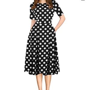 Oxiuly women’s vintage style dress with pockets
